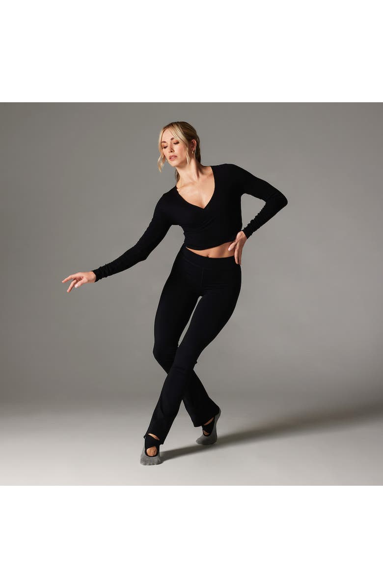 Tavi Criss Cross Long Sleeve Top, Alternate, color, Ebony