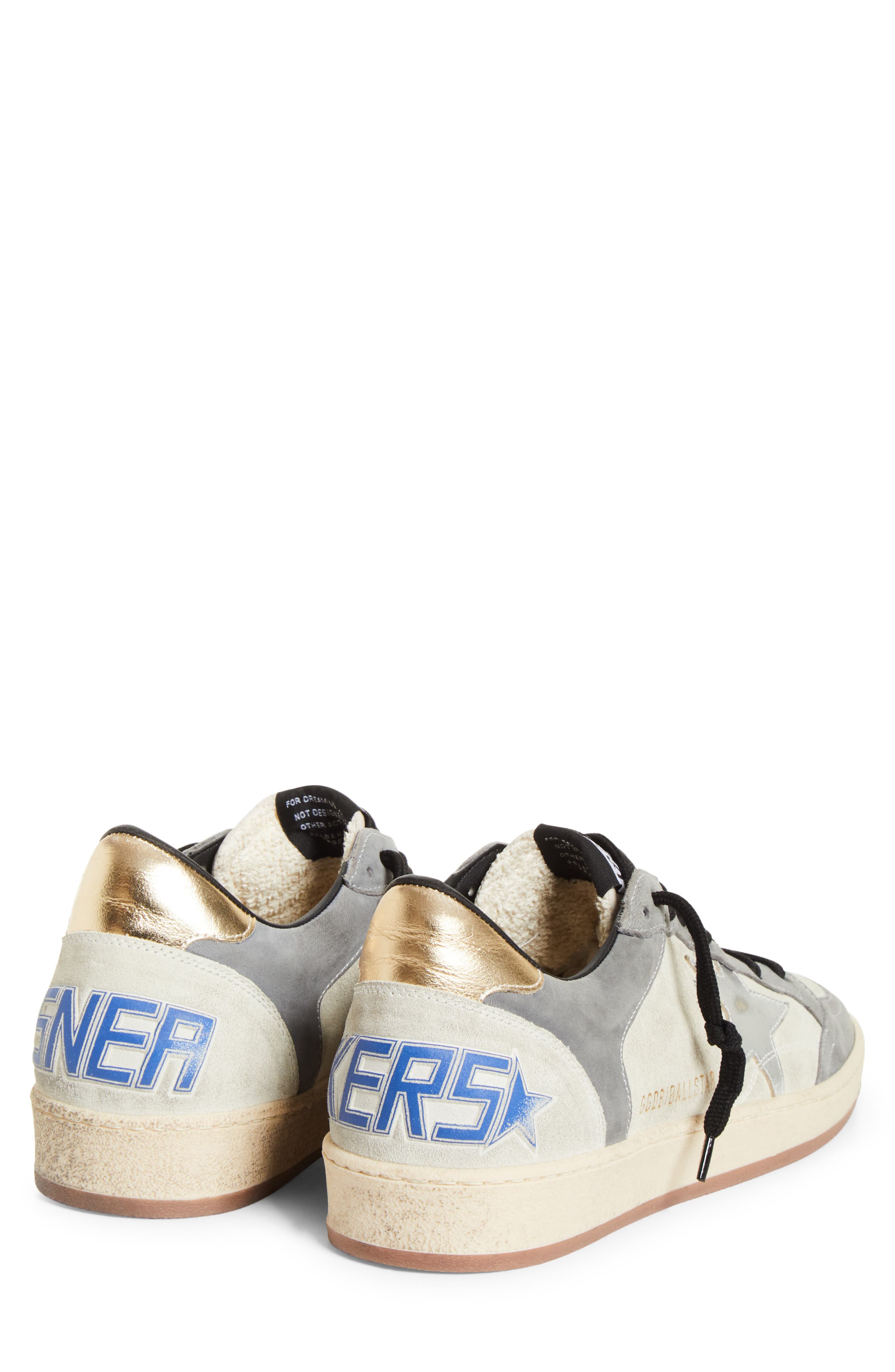 Golden Goose Ball Star Sneaker, Alternate, color, Grey/ Denim/ Silver/ Gold