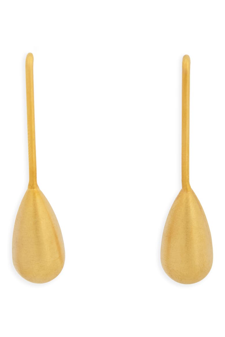 Petal Drop Earrings, Alternate, color, GOLD