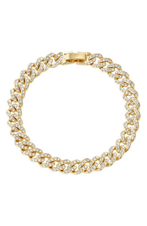 Crystal Curb Chain Bracelet