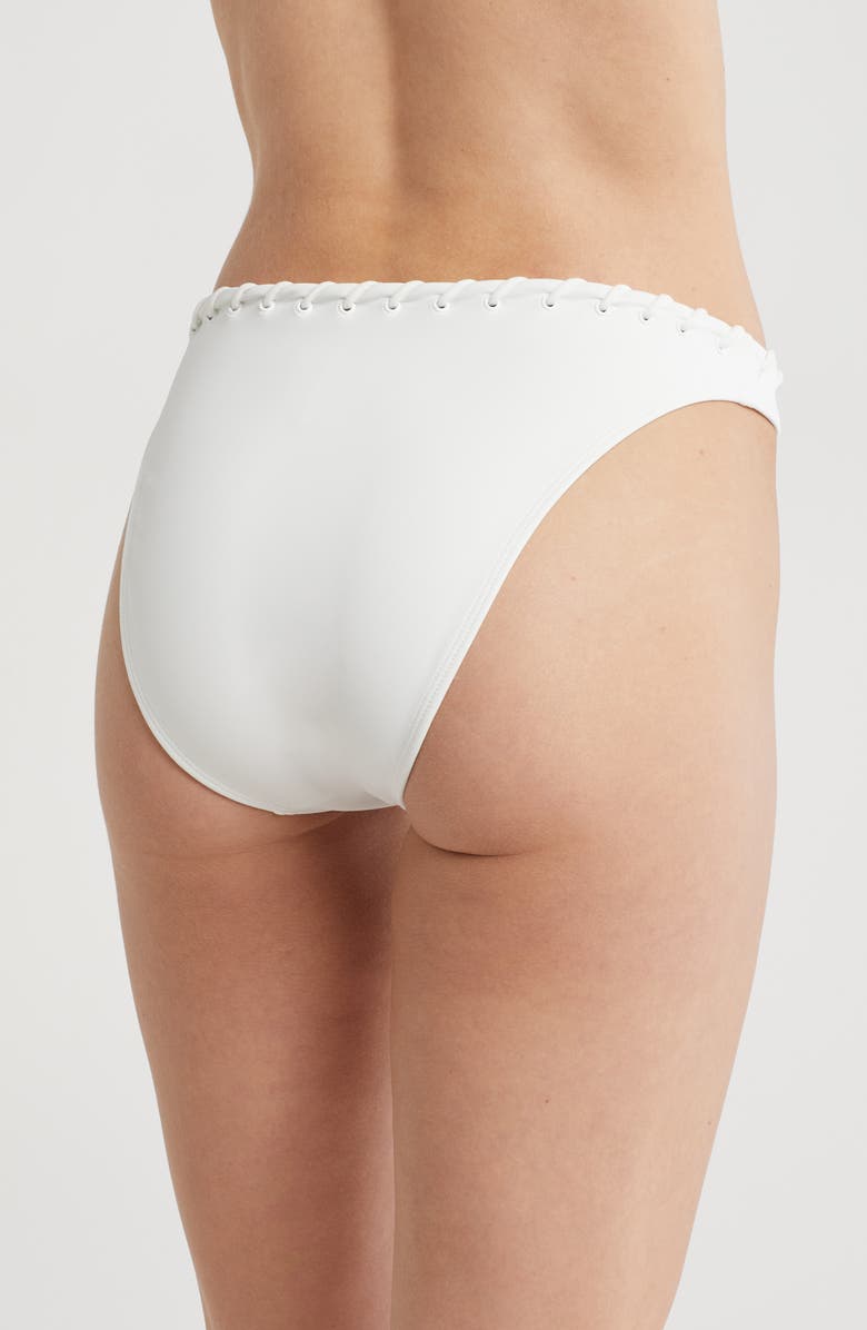 Good American Whipstitch Bikini Bottoms, Alternate, color, White001