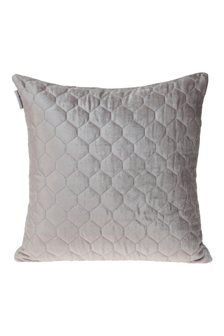 Bazyli Quilted Throw Pillow, Main, color, TAUPE