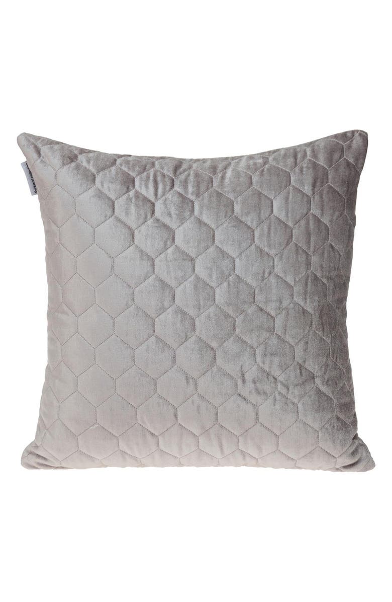 PARKLAND COLLECTION Bazyli Quilted Throw Pillow, Main, color, Taupe