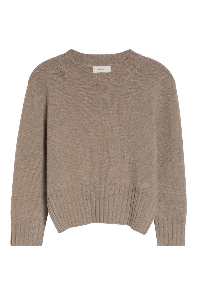 Mora Three-Quarter Sleeve Cashmere Sweater, Alternate, color, COAST BEIGE
