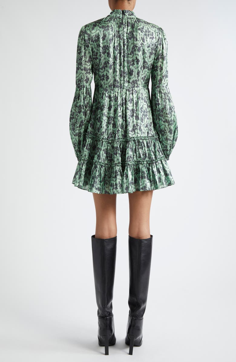 Cinq à Sept Bessie Floral Print Long Sleeve Minidress, Alternate, color,