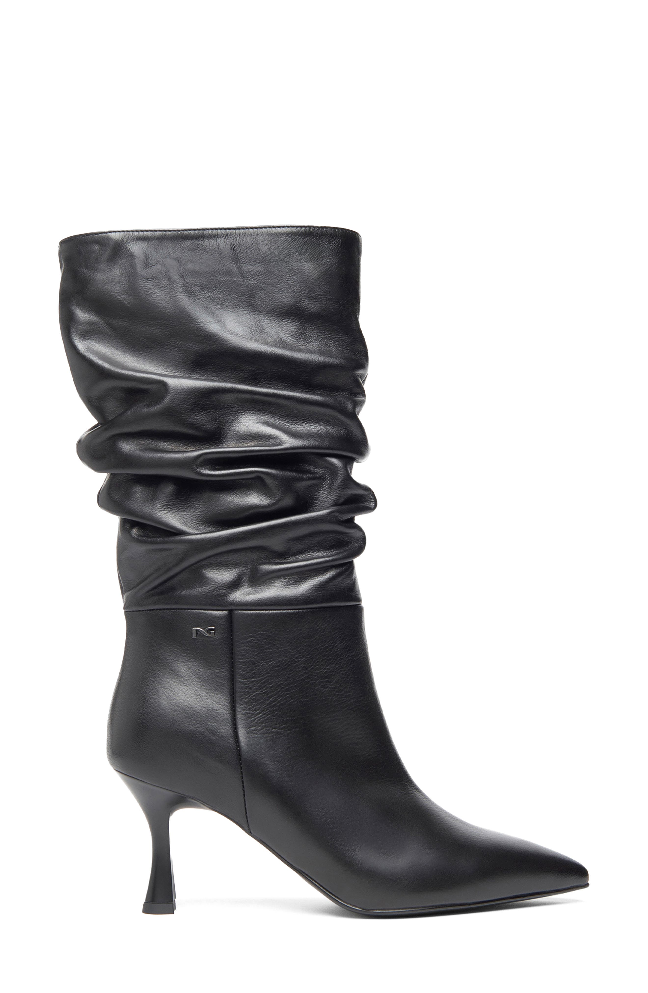 NeroGiardini Slouchy Pointed Toe Boot, Alternate, color, Black