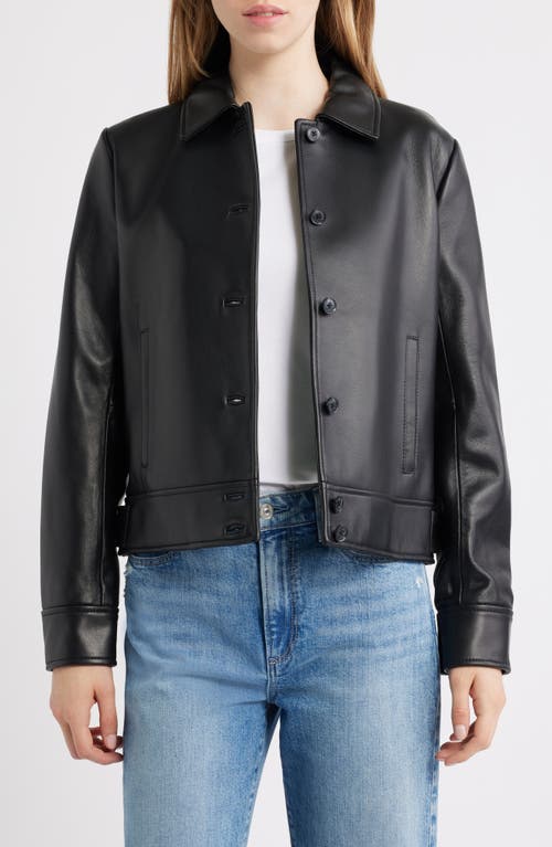 Ralph Lauren Lauren  Leather Jacket In Black