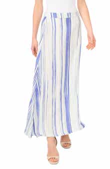 Vince Camuto Mixed Stripe Challis Skirt