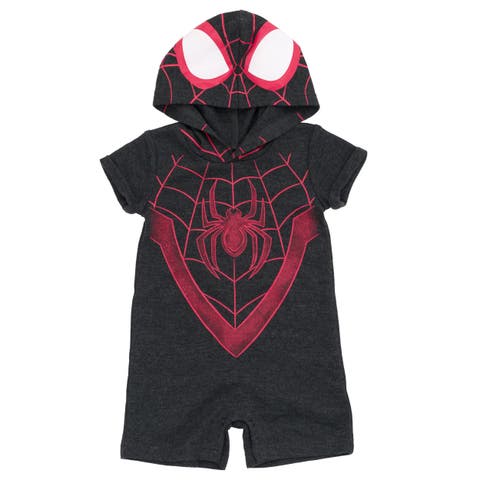 Spider-Verse Miles Morales Cosplay Hooded Romper