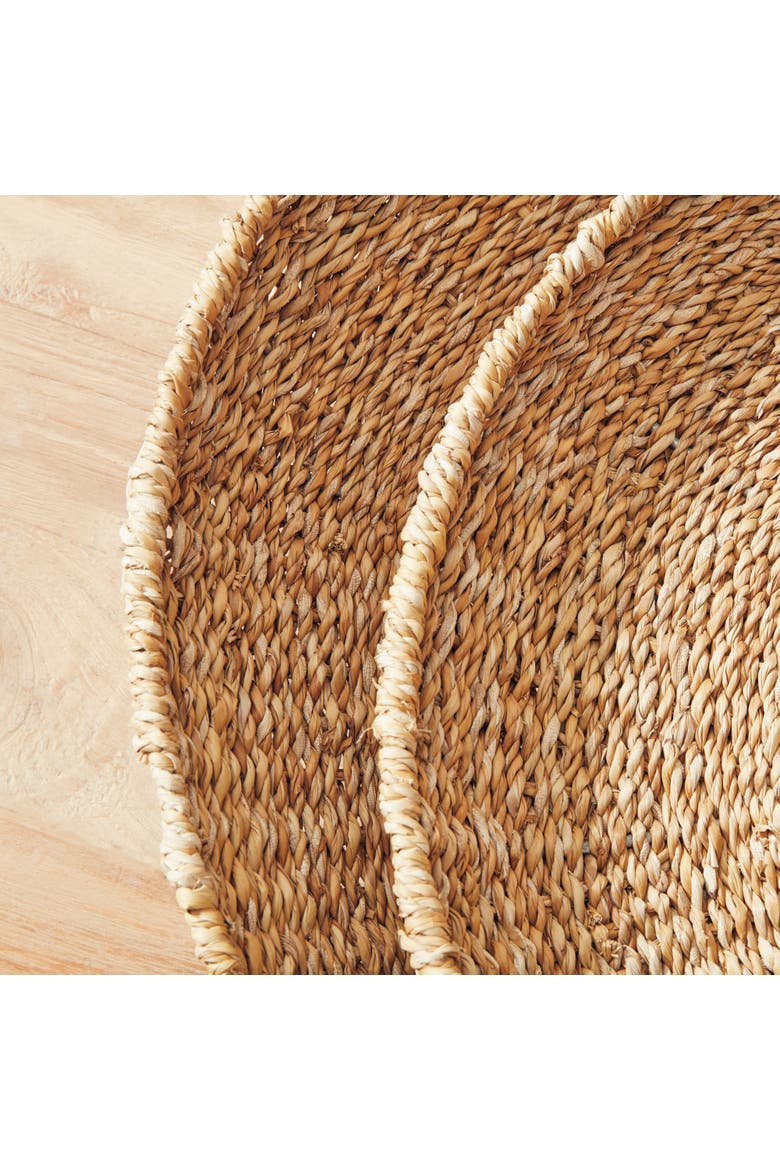 Seagrass Round Trays Set of 3, Alternate, color, Beige