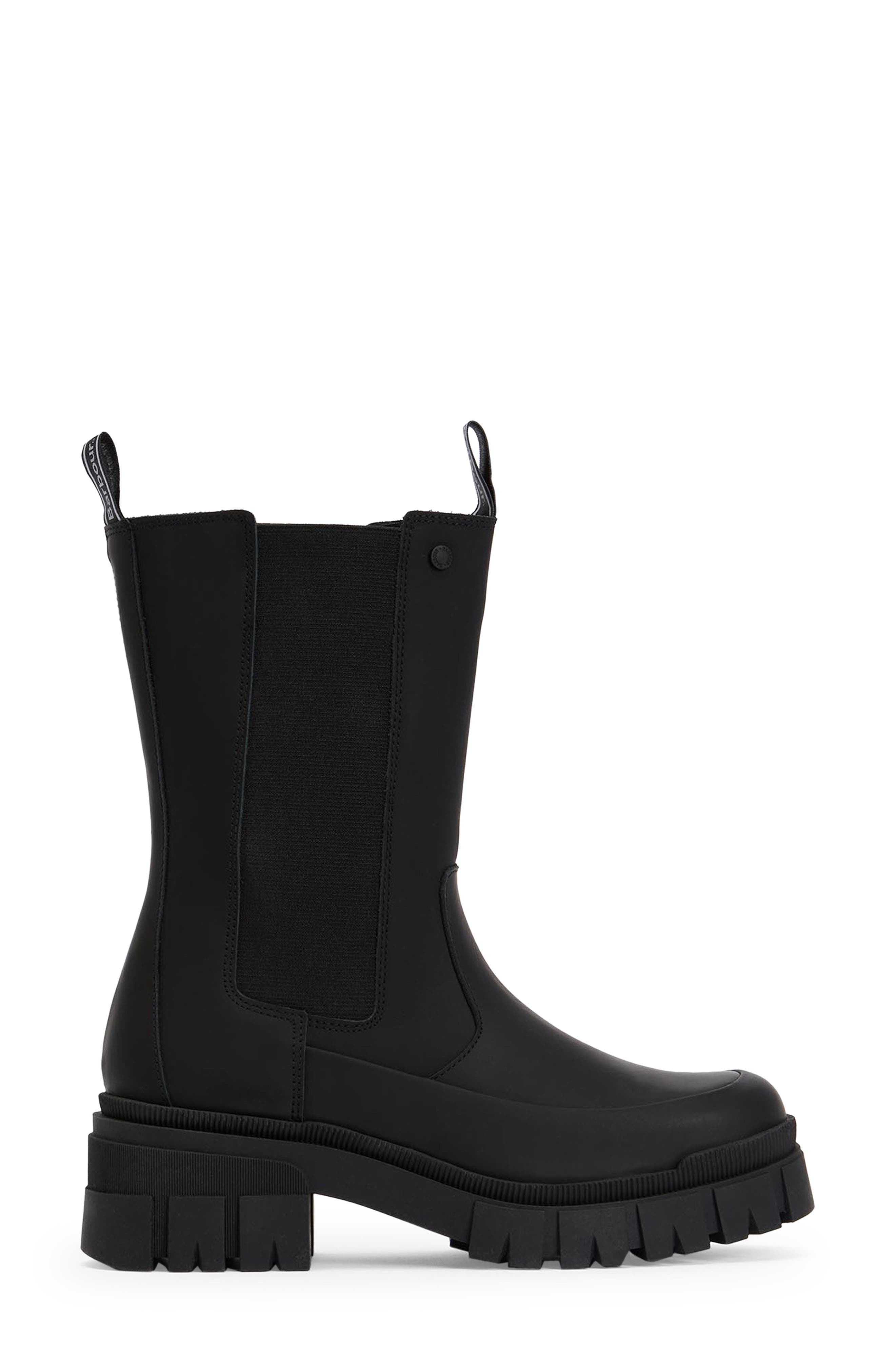 Barbour Sidneigh Tall Lugged Chelsea Boot, Alternate, color, Black