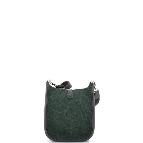 Pre-owned Hermes Hermes Evelyne Bag Gen Iii Felt Tpm In Green