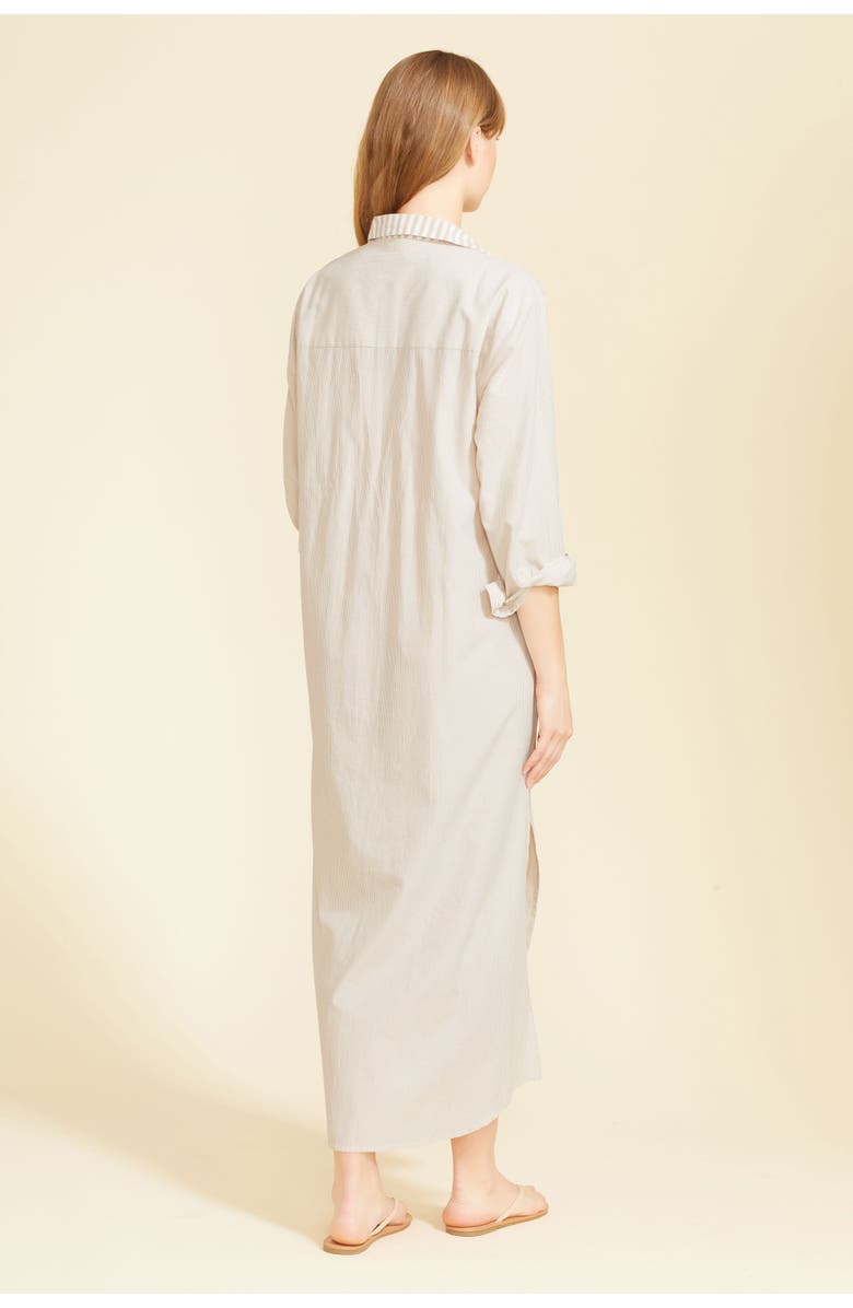 SITANO Riga Striped Shirt Dress, Alternate, color, Tan Stripes