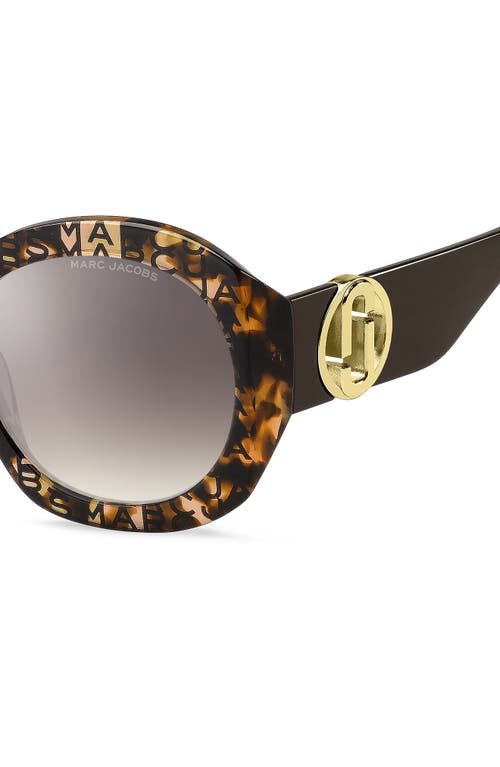Marc Jacobs 56mm Round Sunglasses In Pattern Havana
