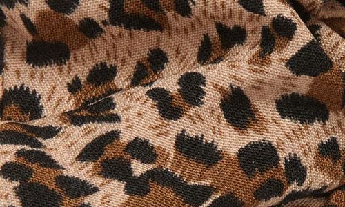 Bp. Leopard Print Scrunchie In Brown