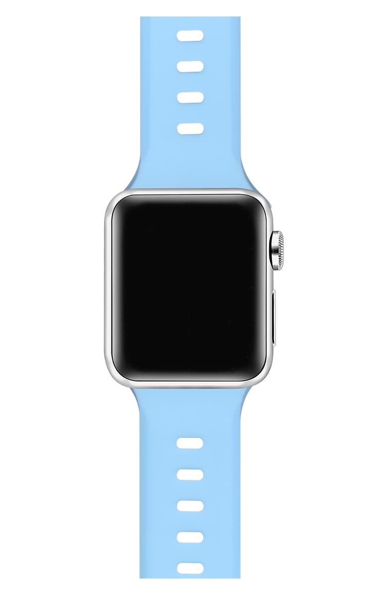 The Posh Tech Premium Silicone 42–49mm Apple Watch<sup>®</sup> Watchband, Alternate, color, Light Blue