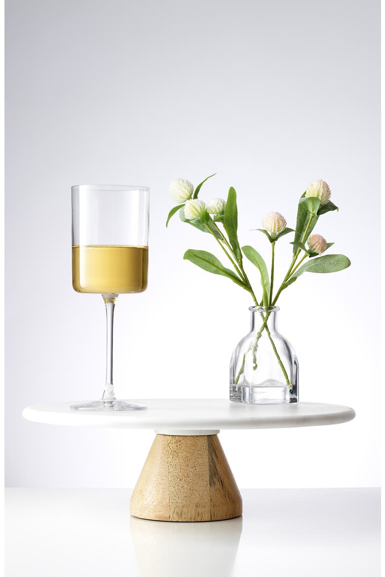 Claire Set of 2 Crystal Cylinder Wine Glasses, Alternate, color, CLEAR