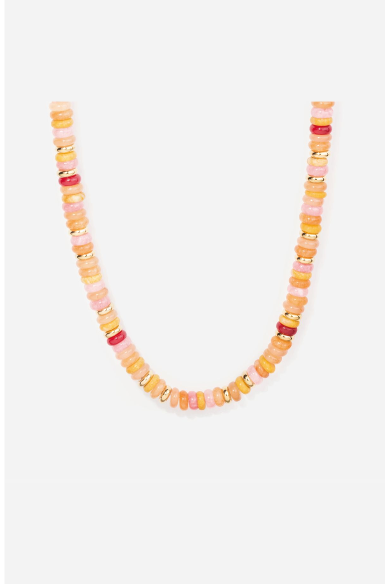 Gina Gemstone Necklace, Main, color, Peach