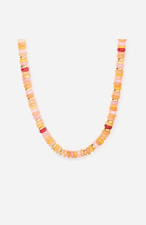Little Sky Stone Gina Gemstone Necklace in Peach at Nordstrom