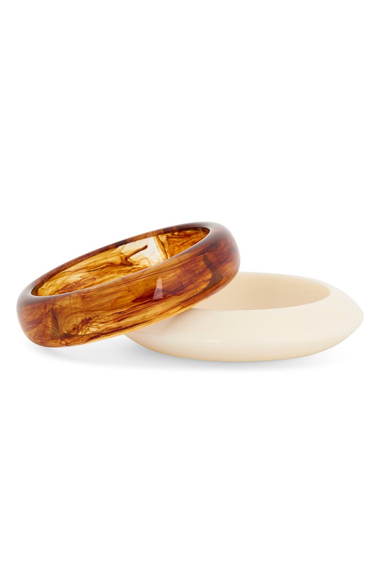 NORDSTROM RACK Set of 2 Resin Bangle Bracelets, Alternate, color, 