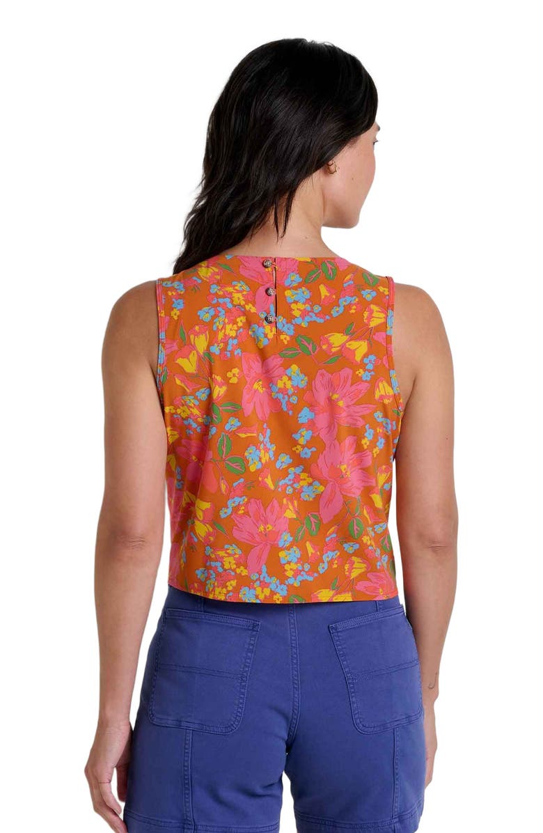 Toad & Co Sunkissed Button Back Tank, Alternate, color, Persimmon Tulip Print