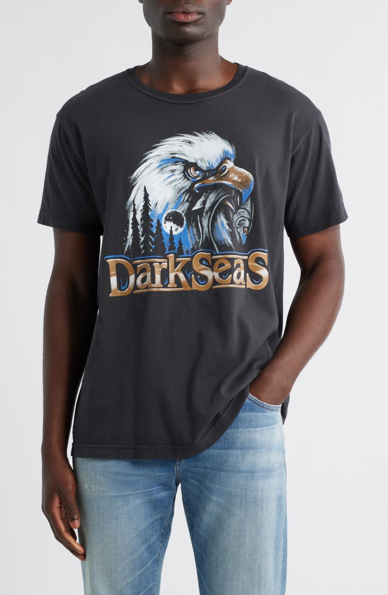DARK SEAS Freedom Call Cotton Graphic T-Shirt, Main, color, Dusty Black
