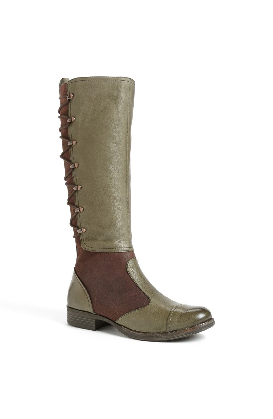 'Apollonia' Boot, Main, color, ANTIBA GREEN/ OXFORD BROWN