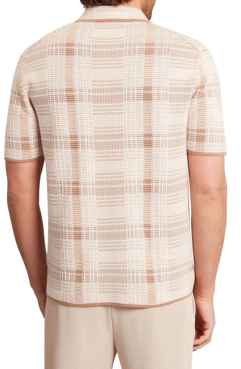 Ted Baker Halpirt Check Quarter Zip Polo, Alternate, color, 