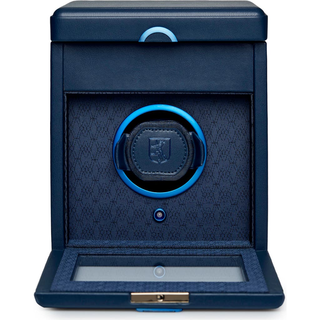 Wolf Earth Single Watch Winder In Midnight Blue
