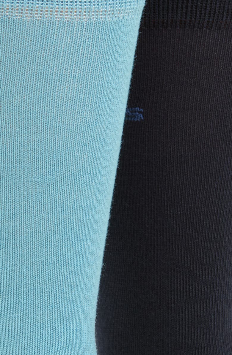 BOSS 2-Pack Crew Socks, Alternate, color, Turquoise/ Aqua