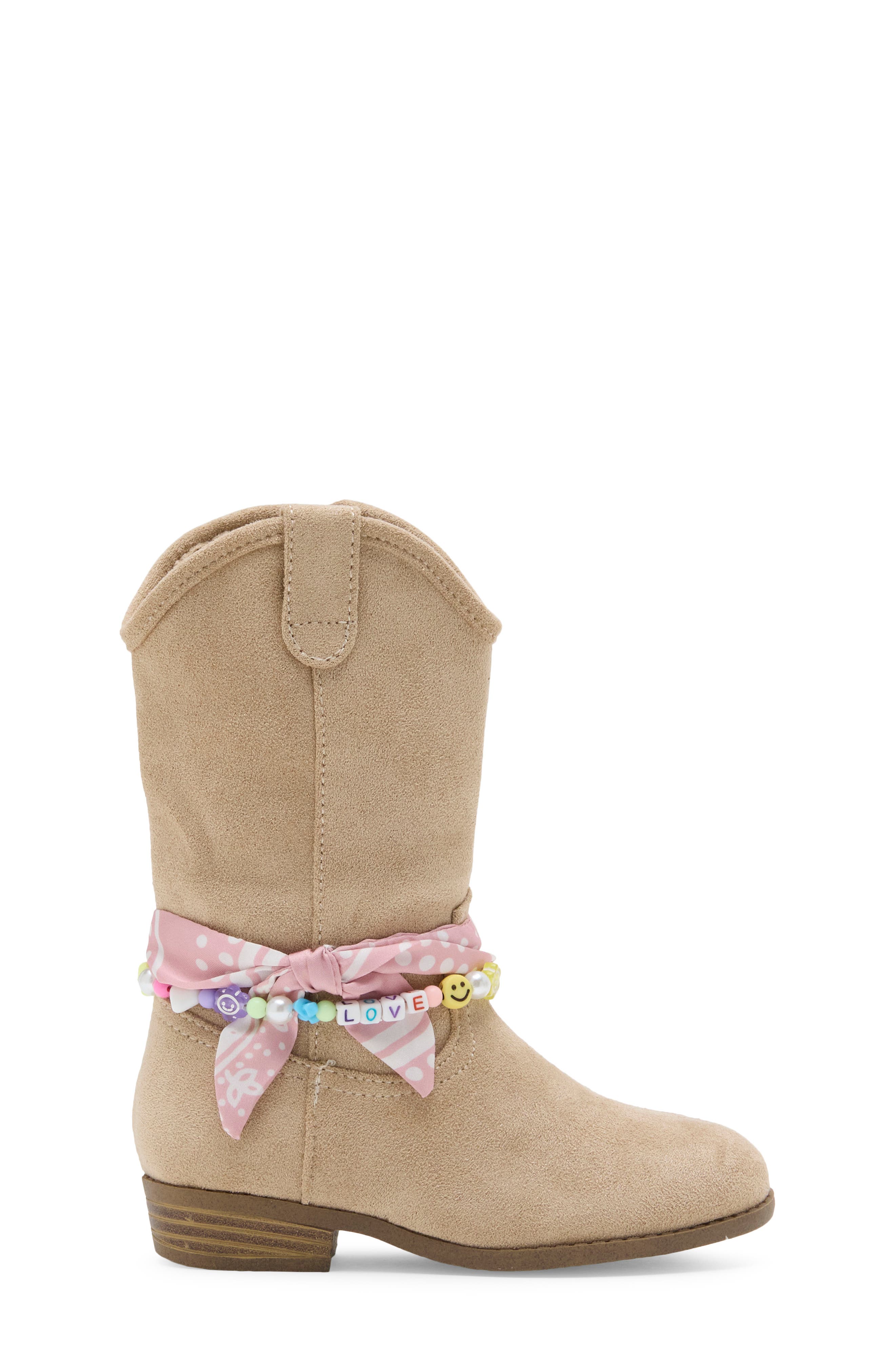 Kids' Tember Western Boot, Alternate, color, SAND