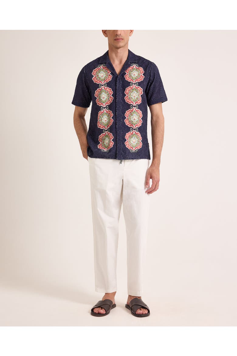 Maitan Broderie Relaxed Fit Broderie Anglaise Shirt, Main, color, NIGHT IRIS
