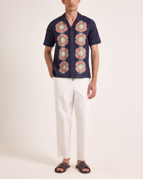 Maitan Broderie Relaxed Fit Broderie Anglaise Shirt