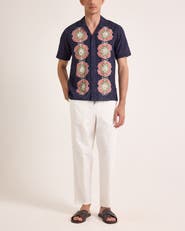 Orlebar Brown Maitan Broderie Relaxed Fit Broderie Anglaise Shirt