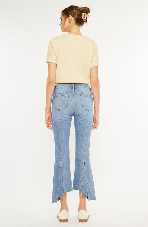 Kancan Flynn High Rise Bootcut Jeans In Blue