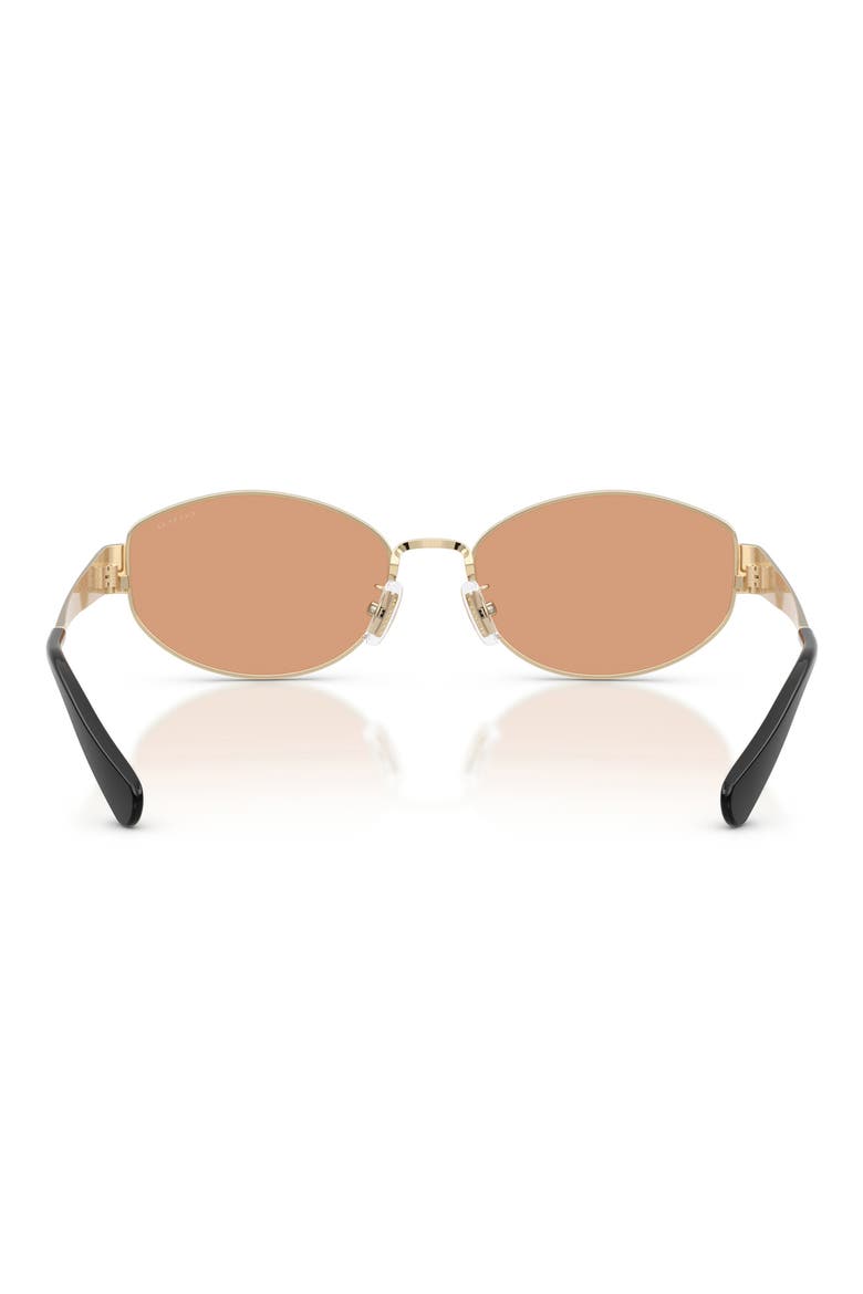 57mm Irregular Sunglasses, Alternate, color, LIGHT GOLD / LIGHT BROWN
