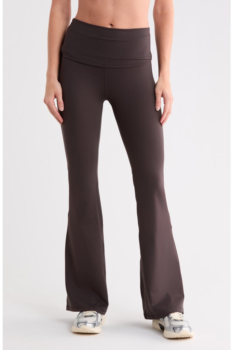 Florence Lux High Waist Flare Leggings, Main, color, CHOCOLATE TORTE