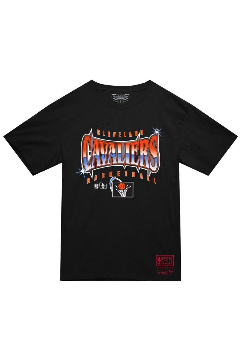 Men's Mitchell & Ness  Black Cleveland Cavaliers Worldwide Collection Glow Up T-Shirt, Alternate, color, Black