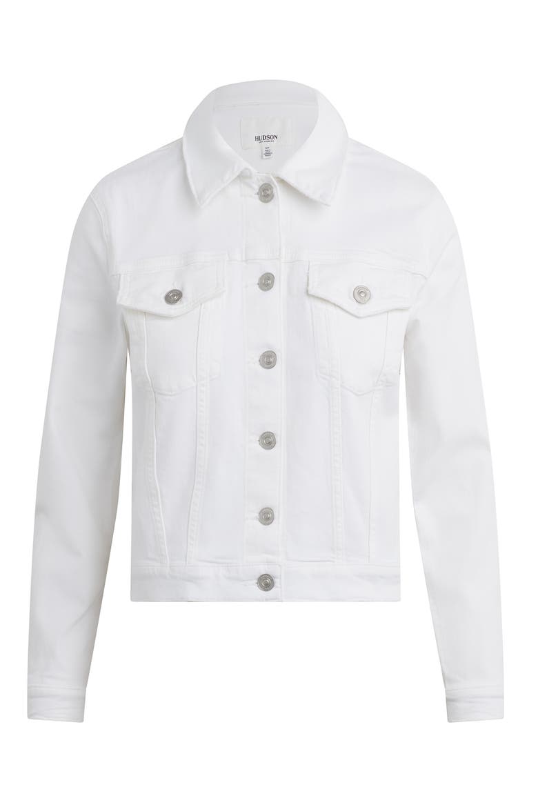 Denim Trucker Jacket, Alternate, color, WHITE