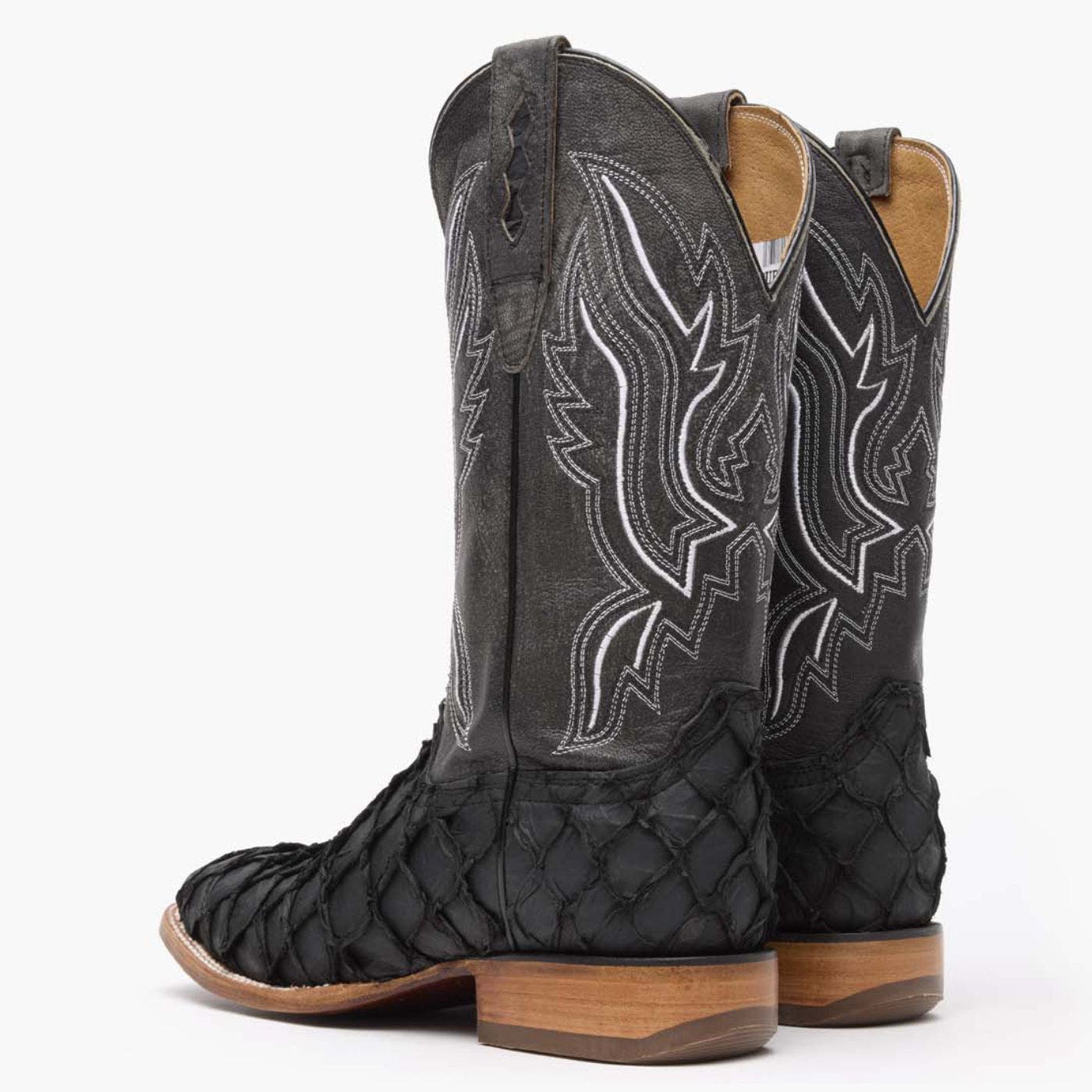 Premium Exotics Western Boot, Alternate, color, MATTE BLACK PIRARUCU