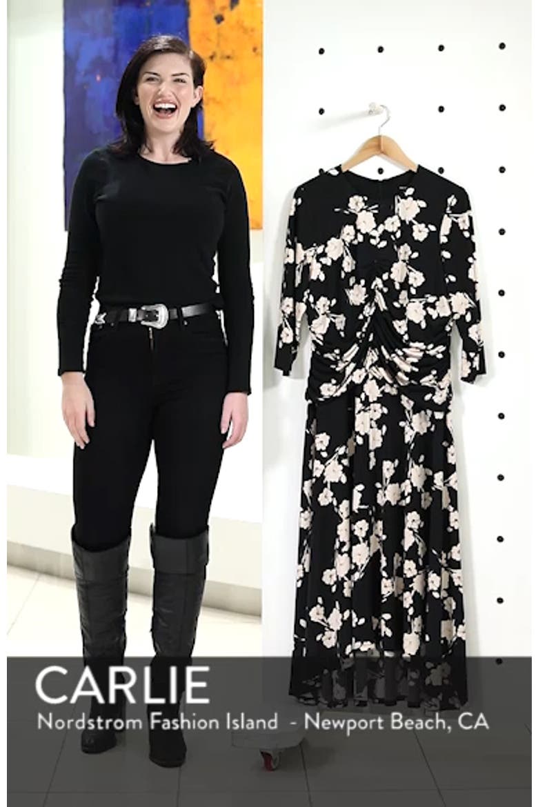 Ruched Floral Midi Dress video