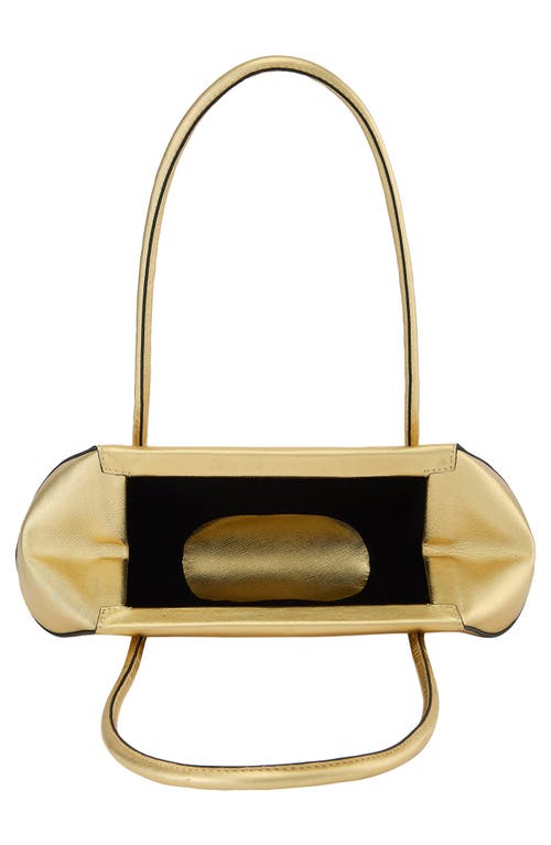 Shop Behno Mini Elizabeth Baguette Pebble Leather Shoulder Bag