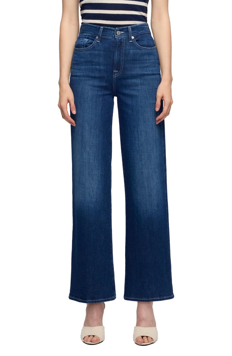 7 For All Mankind Lotta High Waist Ankle Wide Leg Jeans, Main, color, Stormy Drift