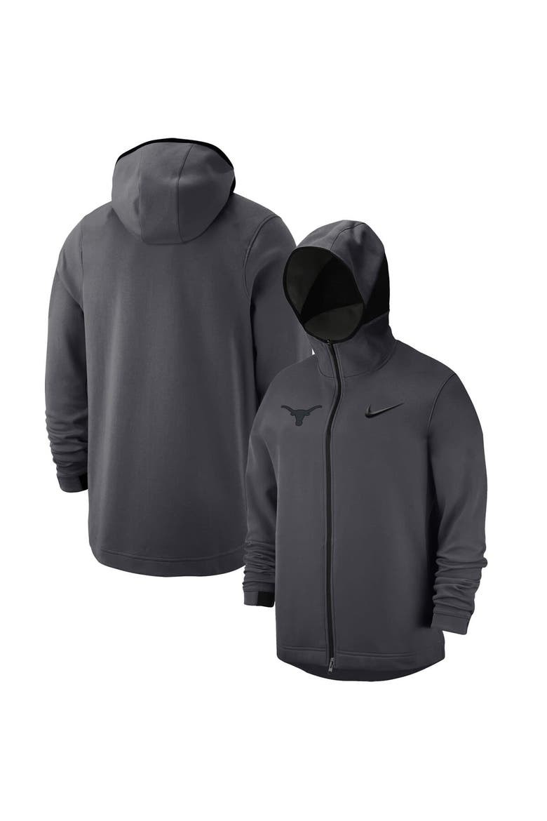 Men's Nike Anthracite Texas Longhorns Tonal Showtime Performance Full-Zip Hoodie, Main, color, Anthracite