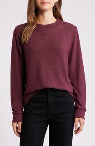 Loveappella Crewneck Brushed Jersey Top