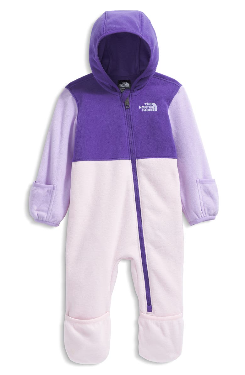 The North Face Glacier Fleece Snowsuit, Main, color, Peak Purple/ Lite Lilac/ Pale
