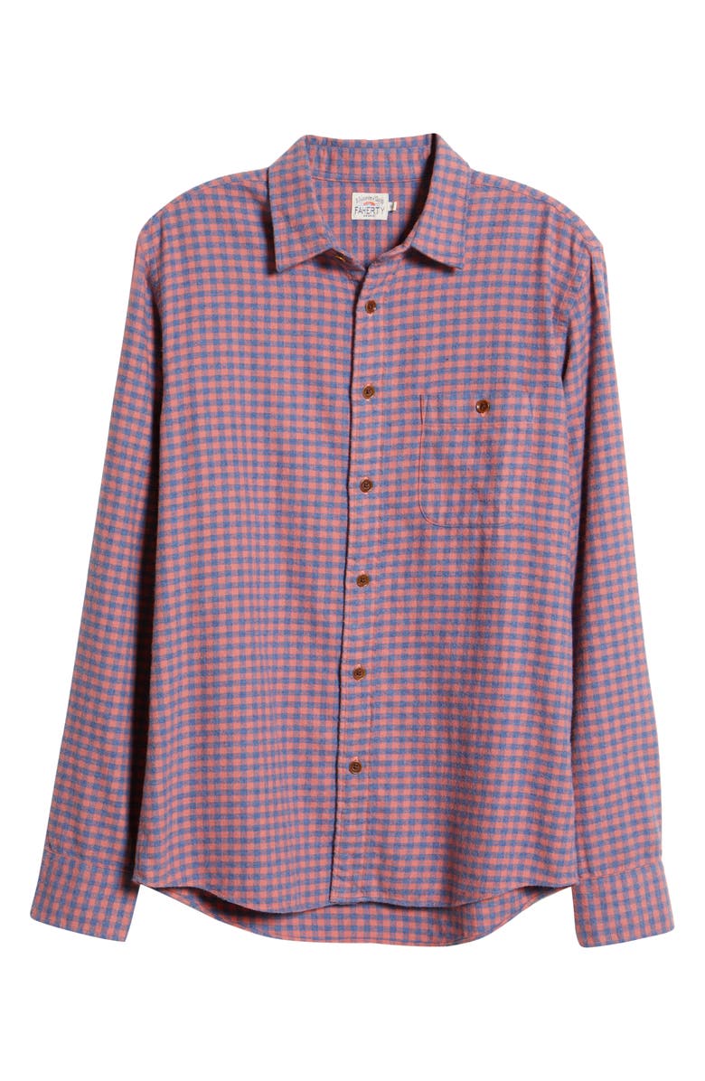 Faherty Stretch Seaview Check Flannel Button-Up Shirt, Alternate, color, 
