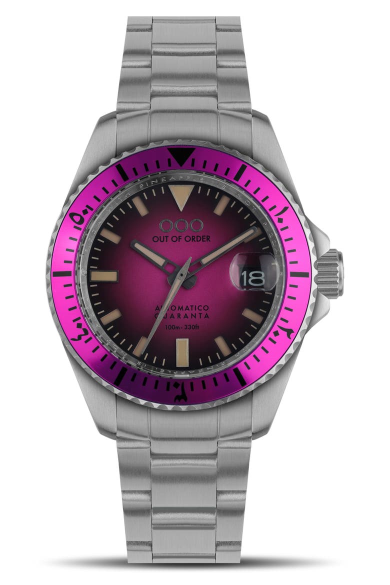 Automatico Quaranta Ultra Brushed Bracelet Automatic Watch, 40mm, Main, color, INDIGO