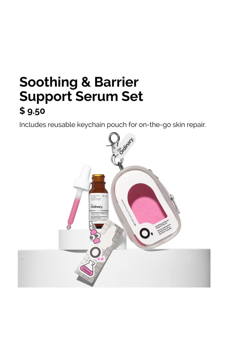Soothing & Barrier Support Serum & Key Chain Pouch Set, Alternate, color, NO COLOR