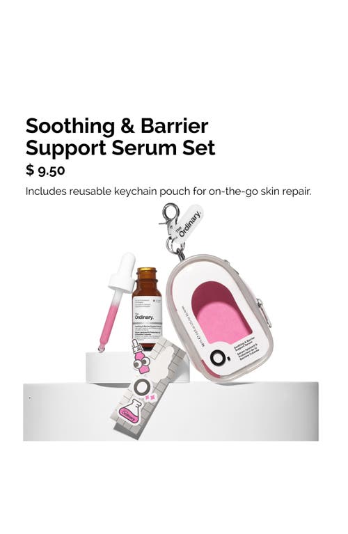 The Ordinary Soothing & Barrier Support Serum & Keychain Pouch Set In Transparent